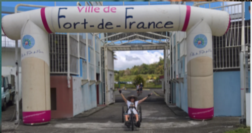 Fastest aggregate time for 12 Marathons on 12 different Caribbean Islands via Handcycle (female).Elizabeth Sanden.