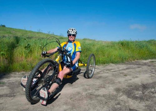 Fastest aggregate time for 7 Marathons on 7 Continents and the North Pole Marathon via Handcycle (female).