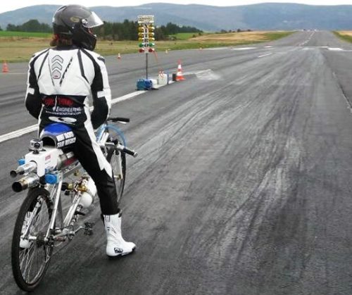 Fastest rocket powered bike in the world.