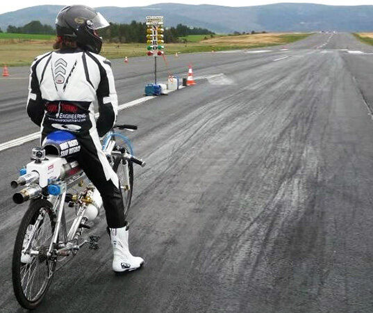 Fastest rocket powered bike in the world.