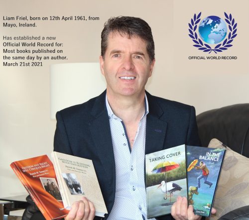 Most books published on the same day by an author