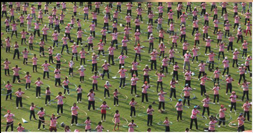 Thailand sets a new Hula Hoop dance world record