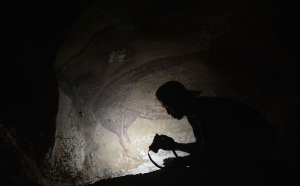 The 45,500-year-old painting of a wild boar is the oldest figurative work of art in the world
