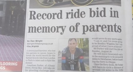 The fastest solo cycle ride from London to Paris5