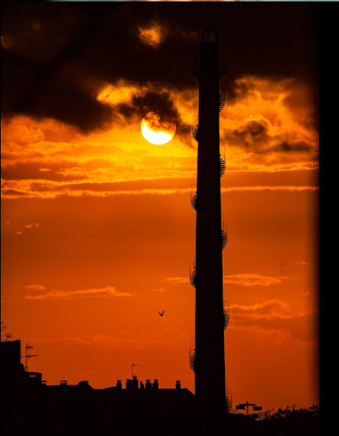 The tallest industrial chimney with helicoidal staircase