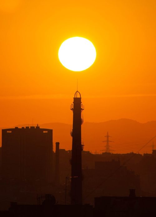 The tallest industrial chimney with helicoidal staircase