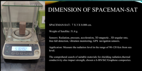The world's lightest satellite. Space Man-Sat 3
