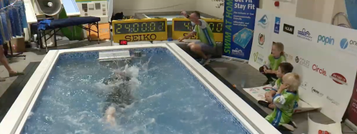 World's longest wetsuit swim in an endless swimming pool